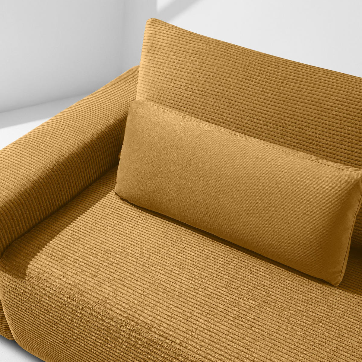 3-SITZER SCHLAFSOFA MOLLIS, Corduroy, Gelb - Gelb, Holz/Holzwerkstoff (250/93/108cm) - KONSIMO®