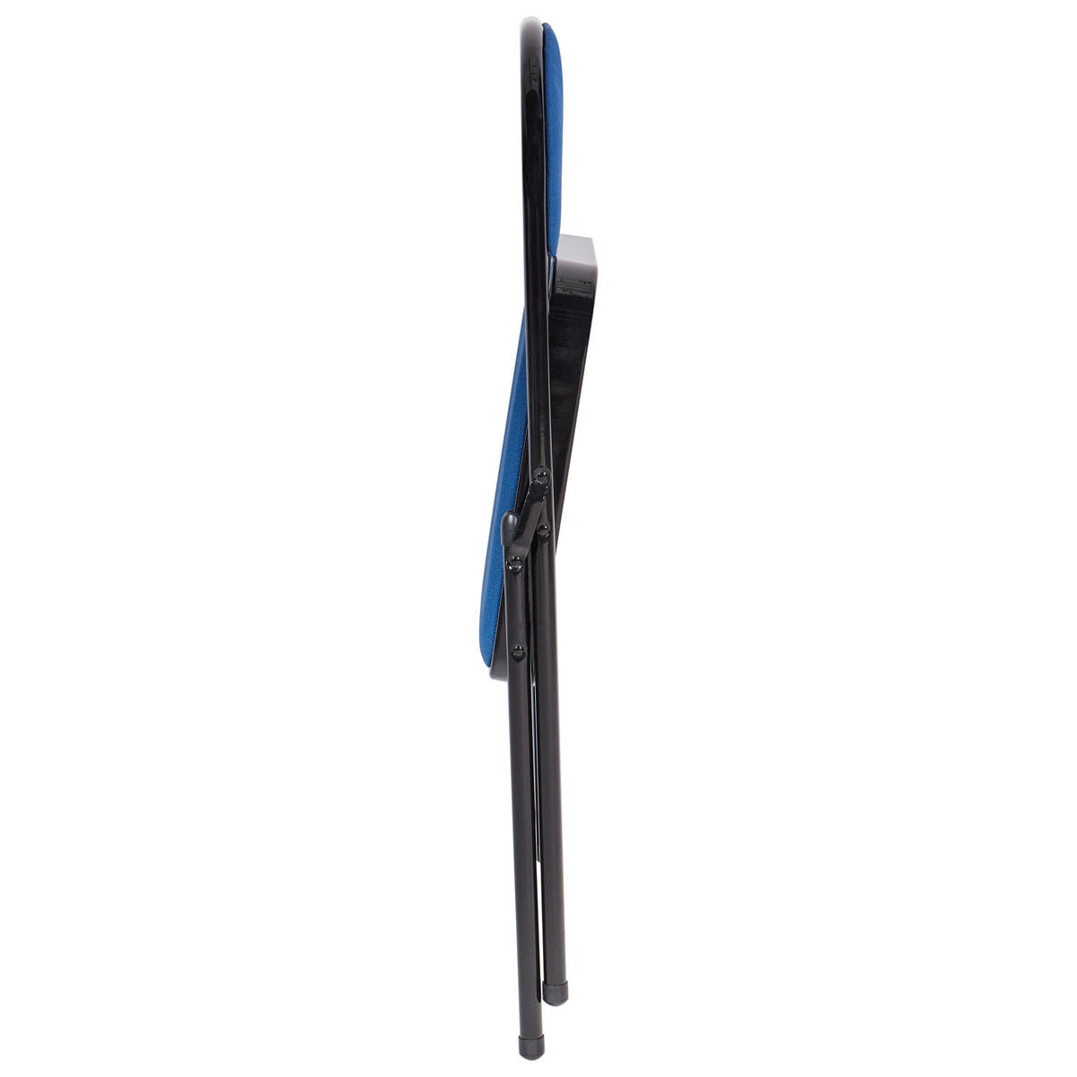 KLAPPSTUHL 4er-Set Metall Blau/Schwarz Sparks - Blau, Metall (45/77/47cm) - Beliani