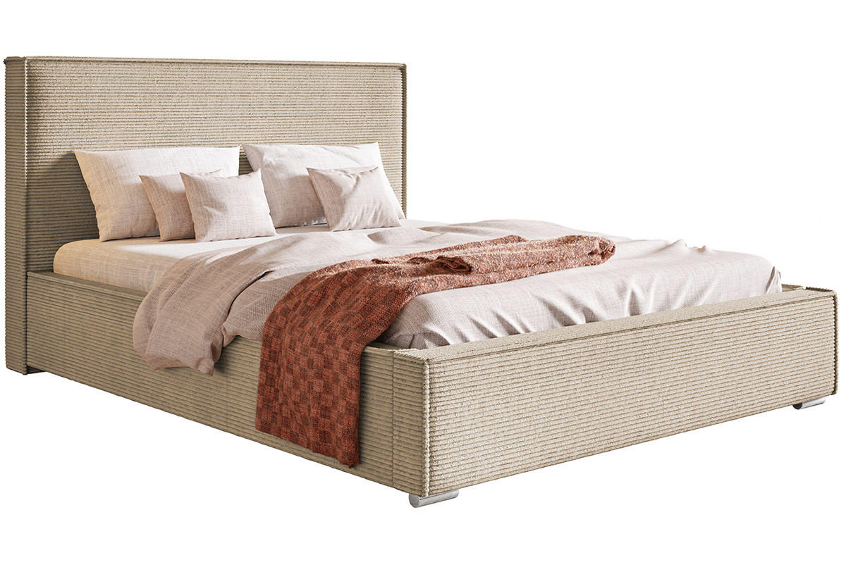 BETT Dunkelbeige BEN 8 180x200 cm - Beige, Textil (180/200cm) - Sepro Meble