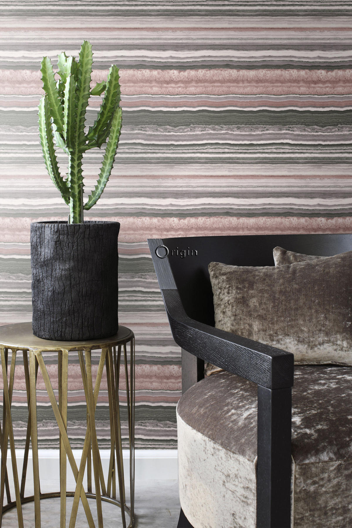 TAPETE Marmor-Optik 53 cm x 10.05 m - Rot, Papier (53/1000cm) - Origin Wallcoverings