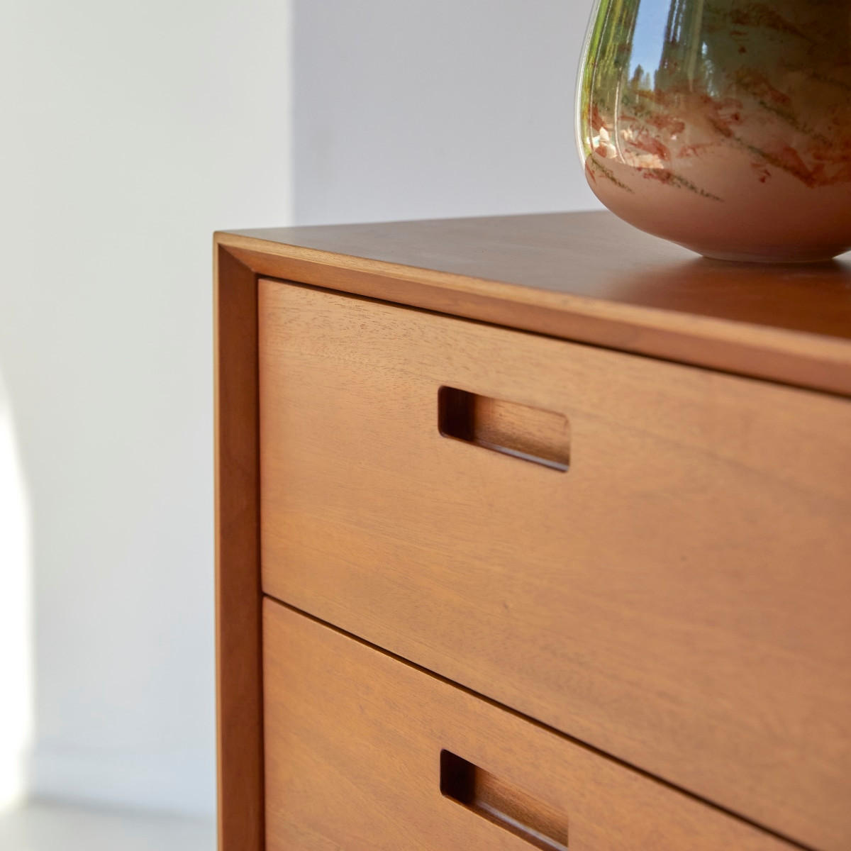 KOMMODE Magda 50's Natur aus Mahagoni - Naturfarben, Holz (92/94/45cm) - Tikamoon