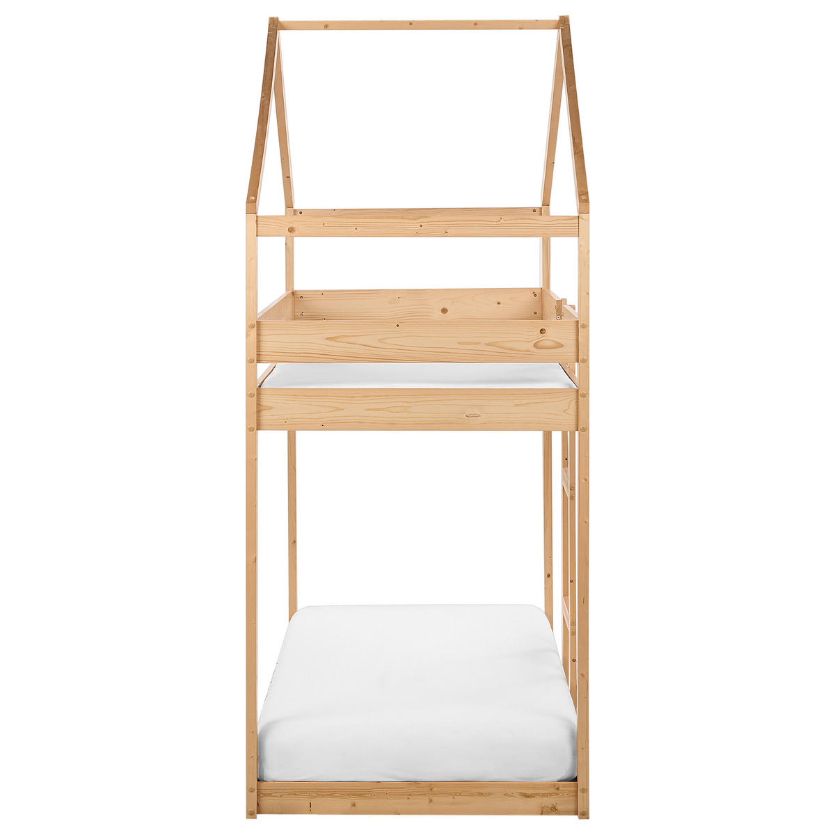 HOCHBETT 90x200 cm Heller Holzfarbton Labatut - Hellbraun, Holz (90/200cm) - Beliani