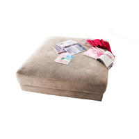 BIG HOCKER MADELINE Taupe Cord - Taupe, Textil (120/43/120cm) - KAWOLA