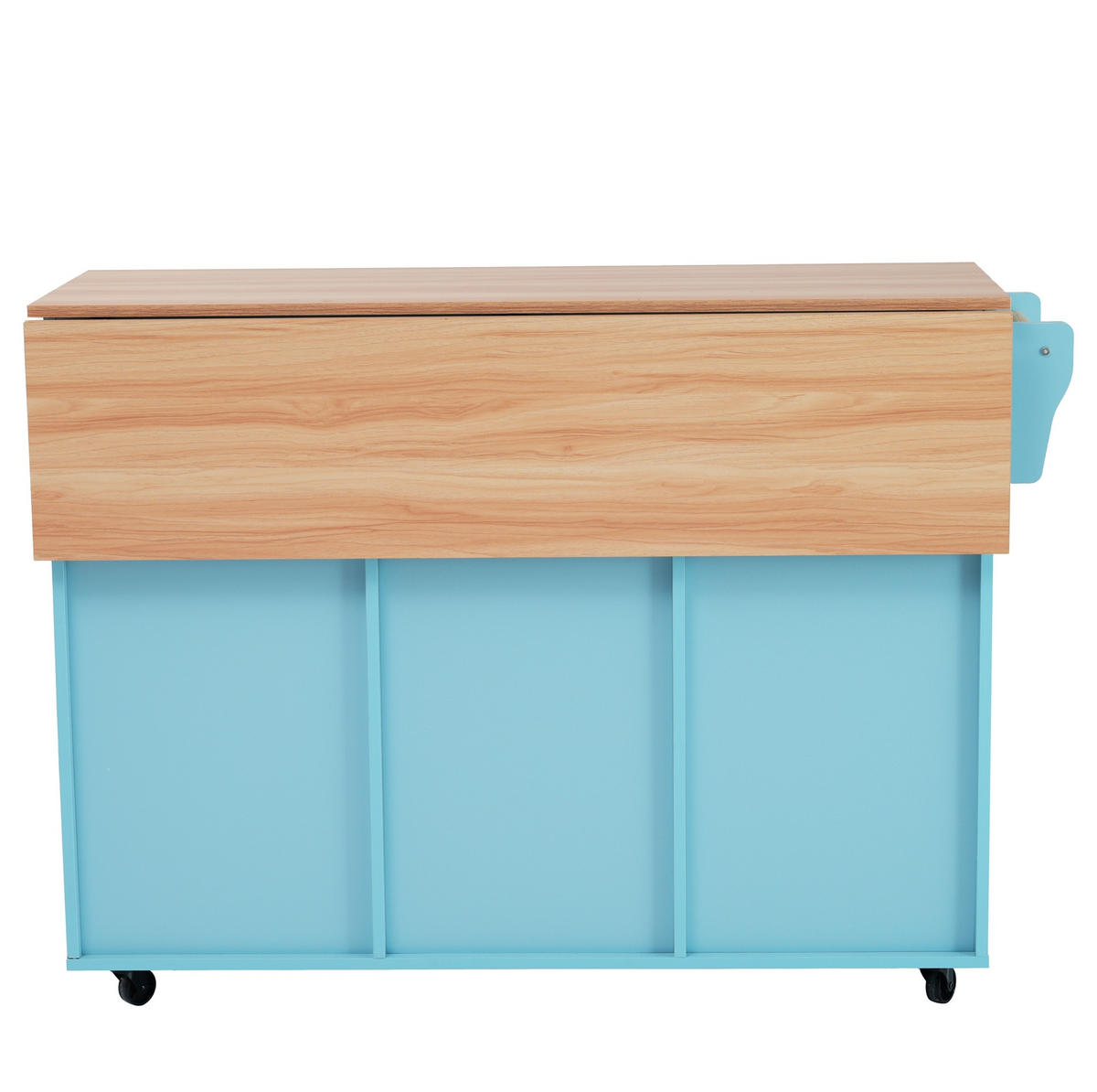 SPEISEWAGEN mit Klappplatte 129 x 71 x 91,5 cm MDF Blau - Blau, Holz (46/91.5/120cm) - Beauniv