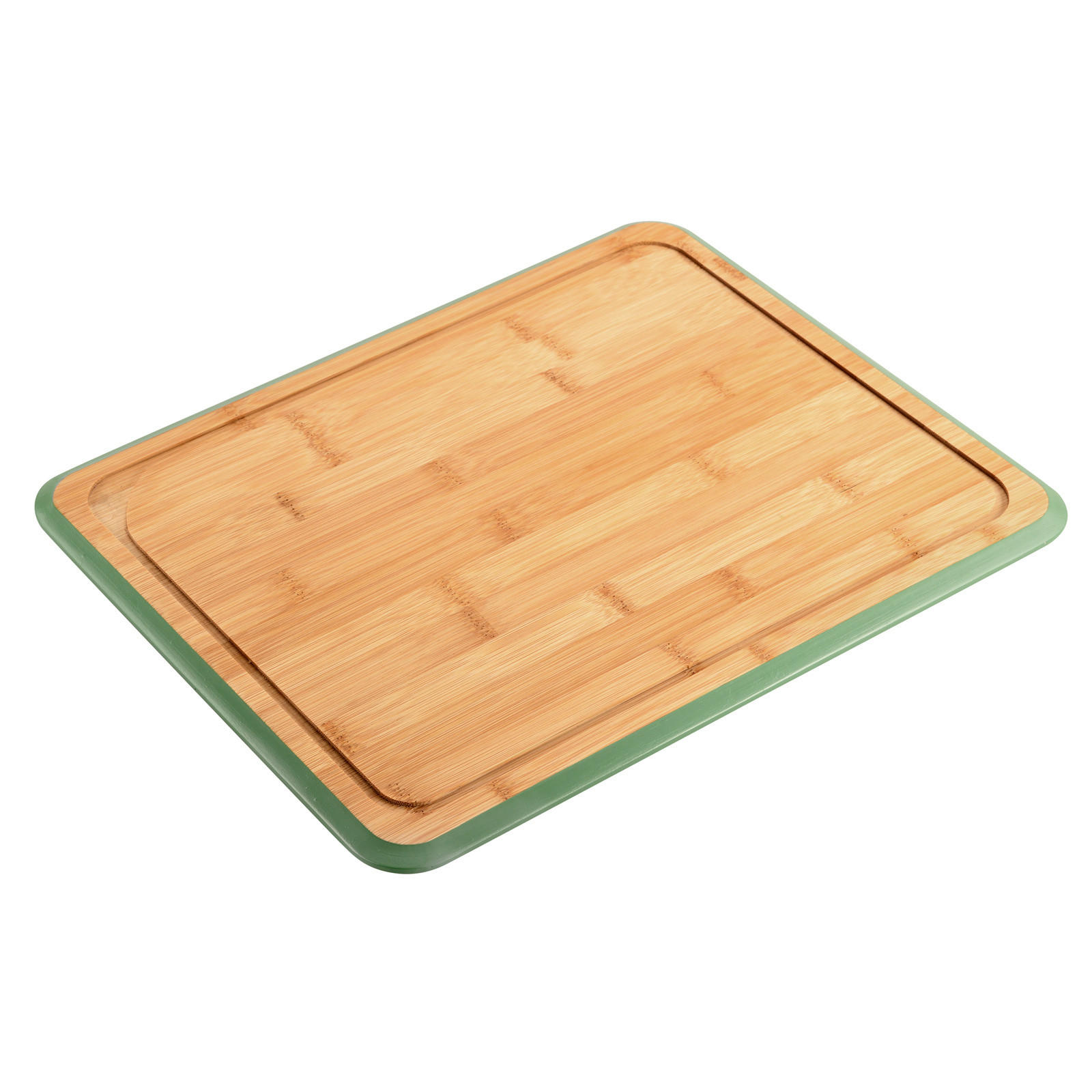SCHNEIDEBRETT Bambus mit grünem Rand - Beige, Naturmaterialien (30/40cm) - Kesper