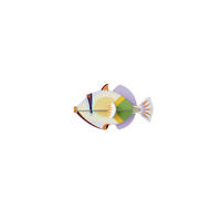 WANDSKULPTUR Bunt 4,5/9 cm - Multicolor, Wellpappe (4.5/9/15cm) - Studio Roof
