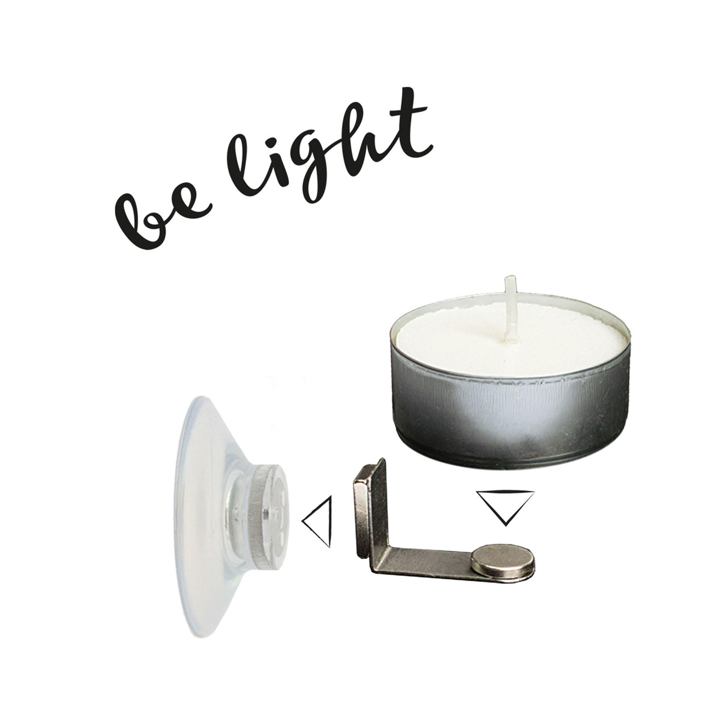 KERZENHALTER Be Light Schwebende Kerze, 2er Set, Magnetisch - Multicolor, Metall (3.7/11.2/7.9cm) - Take2
