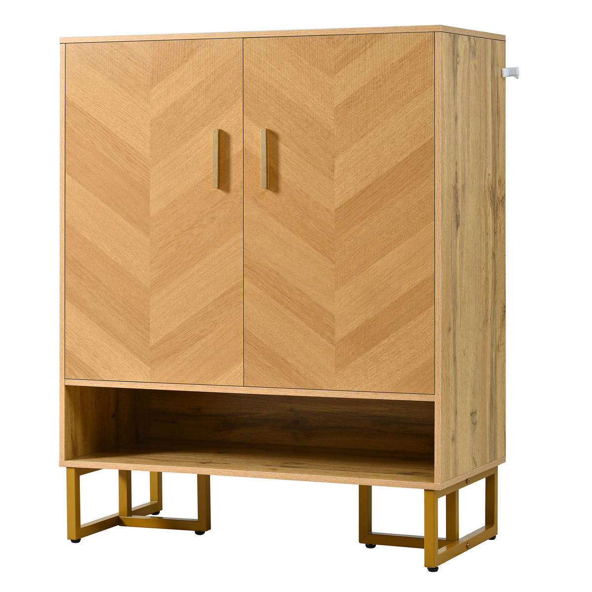 SCHUHSCHRANK 80/38/100 cm natur aus MDF mit Soft-Close - Naturfarben, Holzwerkstoff (80/100/38cm) - OKWISH