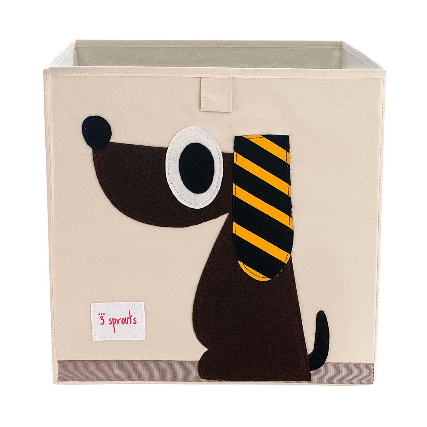 AUFBEWAHRUNGSBOX Hund 33x33x33cm - Naturfarben, Textil (33/33cm) - 3Sprouts