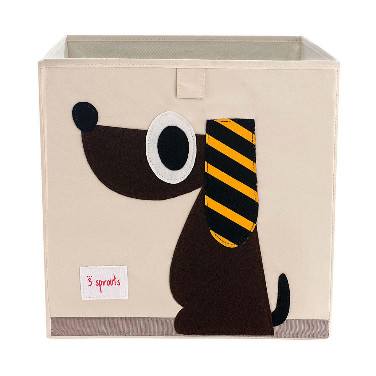 AUFBEWAHRUNGSBOX Hund 33x33x33cm - Naturfarben, Textil (33/33cm) - 3Sprouts