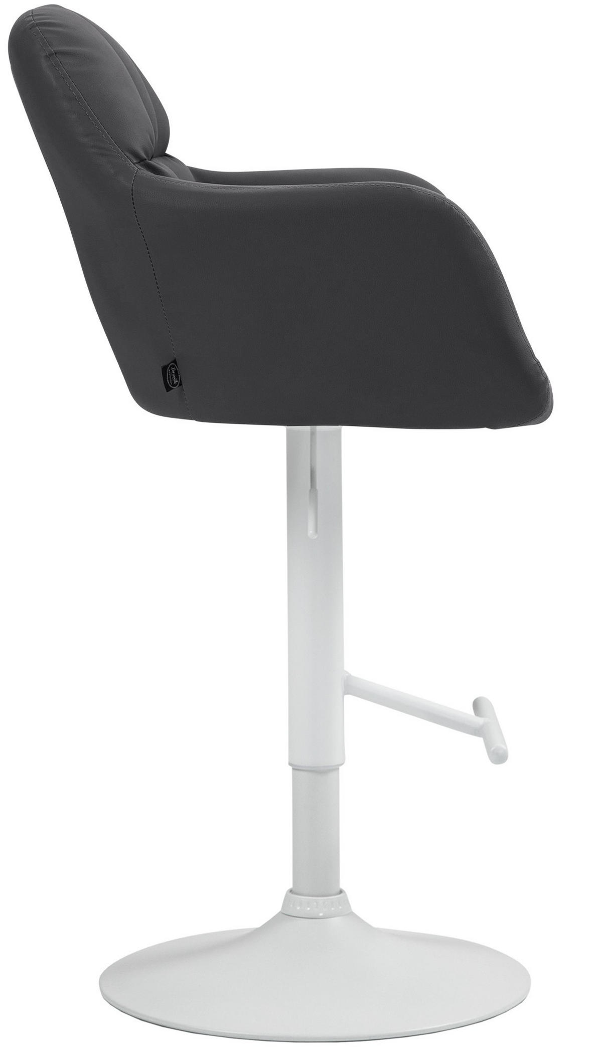 BARHOCKER Natoma Kunstleder 97-118x57x59 cm schwarz - Schwarz, Leder (57/97/59cm) - furnicato