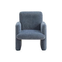 SESSEL mit gerader Rückenlehne - 1 Person - Stoff - Blau - - Blau, Textil (53/61.5/52.5cm) - Vente-Unique