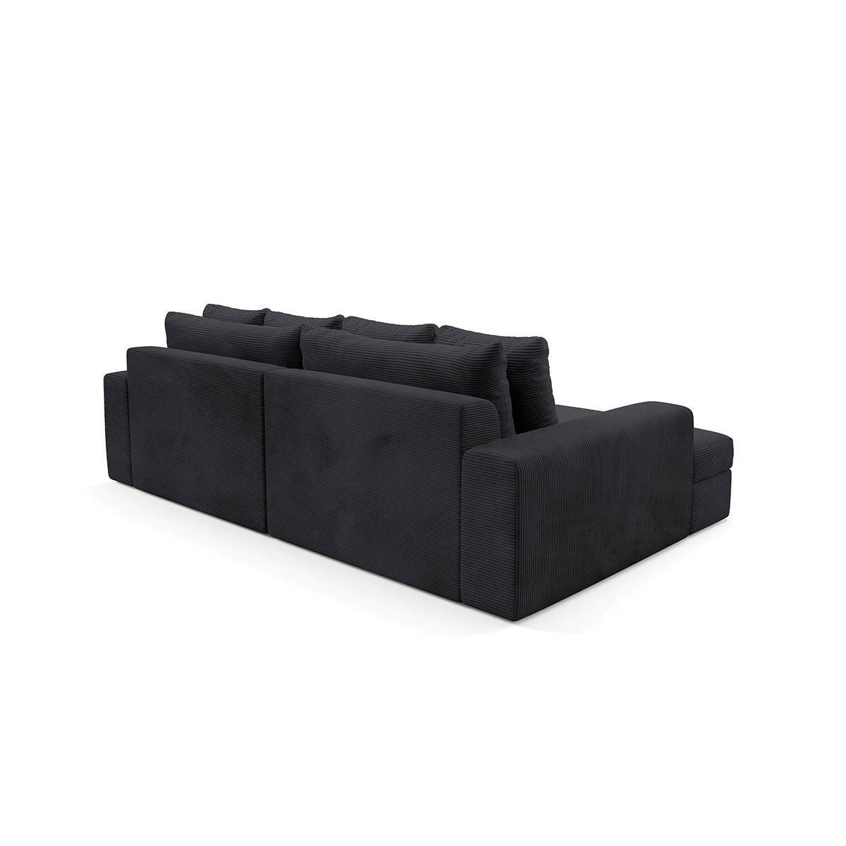 ECKSOFA Paola 3 Sitzplätze Schwarz - Schwarz, Holz (272/167cm) - Petits-meubles