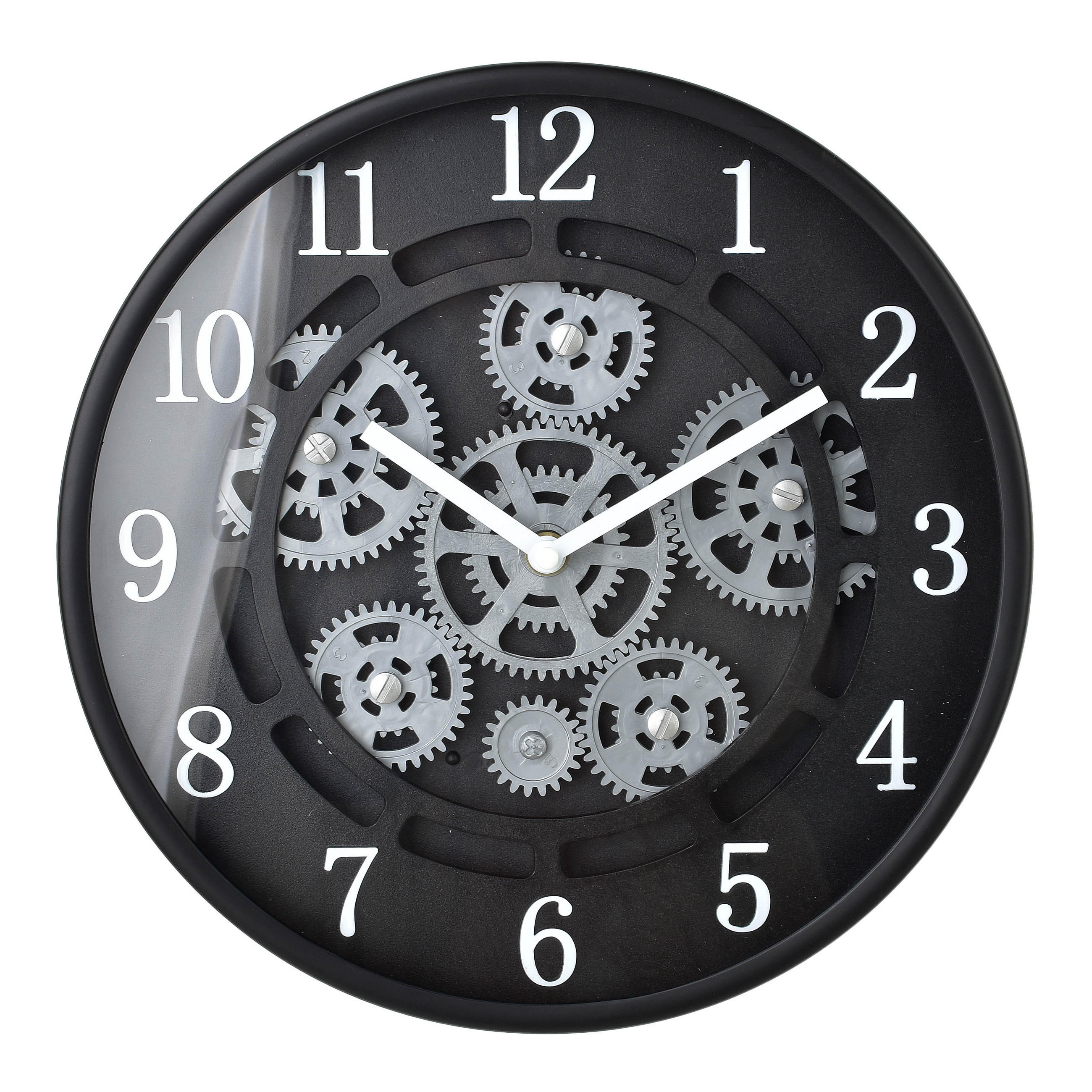 WANDUHR Ramsey Schwarz 30x30x5 cm Kunststoff - Schwarz, Kunststoff (5/30/30cm) - Mondex