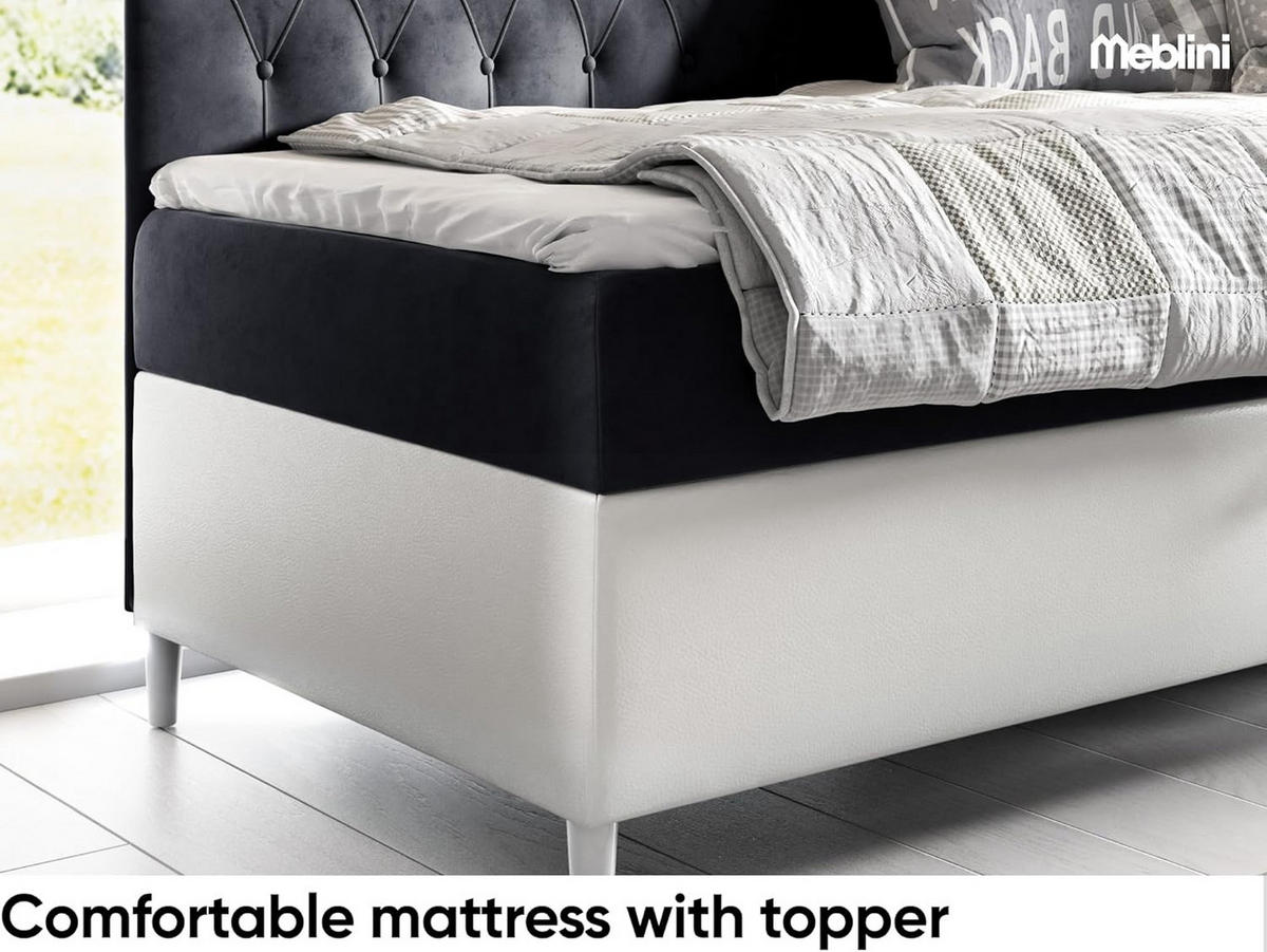 KINDERBETT FLIPPO 3 - Schwarz/Weiß, Holzwerkstoff (86/208cm) - Meblini