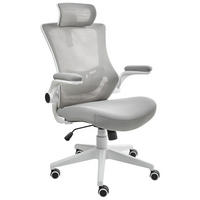 BÜROSTUHL Hellgrau Paladin - Hellgrau, Textil (52/96/56cm) - Beliani