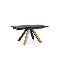 ESSTISCH Azur Schwarz 160/90/76 cm - Schwarz, Keramik (160/90/76cm)