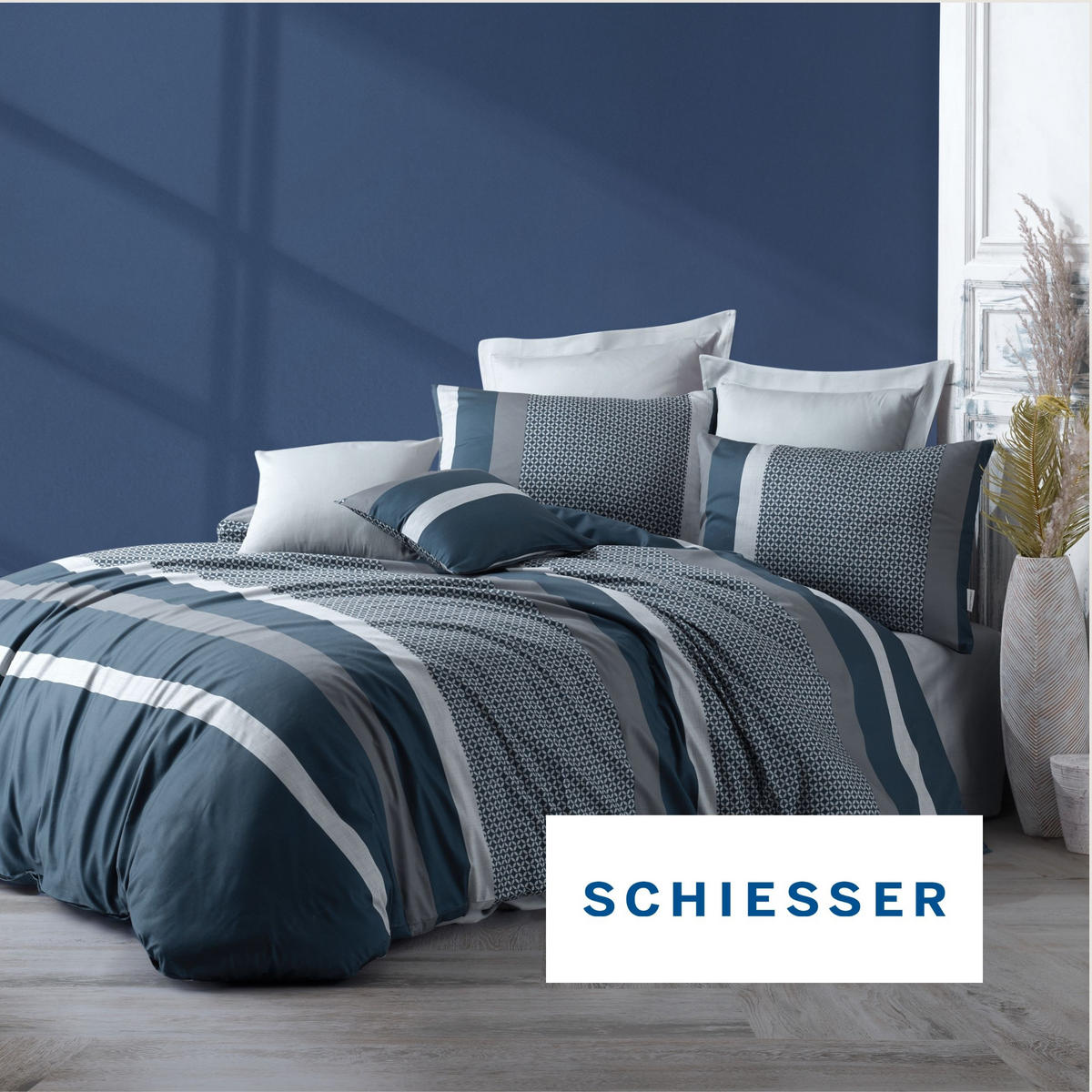 BETTWÄSCHESET Dion - Baumwollsatin - 2-teilig - 135x200 cm - Bordeaux - Bordeaux, Textil (135/200cm) - SCHIESSER