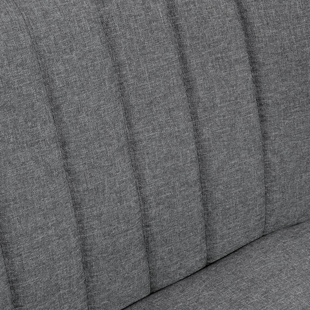 2-SITZER-SOFA DE-06551 Polstersofa Leinenoptik, Holzrahmen Grau - Grau, Holz/Textil (117/77/56.5cm) - ComfortXL