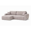 ECKSOFA Mit Schlaffunktion Ariel L, Velours, Stoff Salvador, Grau, Links - Grau, Holz (250/142cm) - Kaiser Möbel