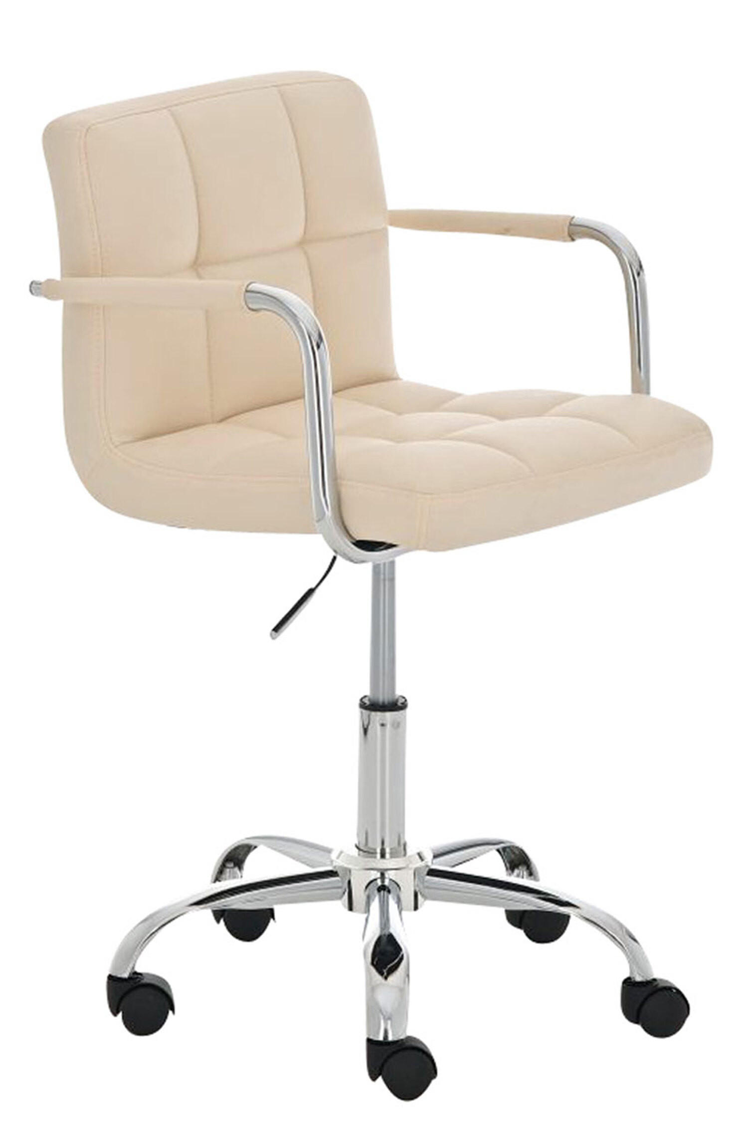 BÜROSTUHL Lucille, Creme - Braun, Textil/Metall (54/86/46cm) - TPFLiving