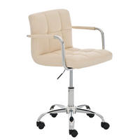 BÜROSTUHL Lucille, Creme - Braun, Textil/Metall (54/86/46cm) - TPFLiving