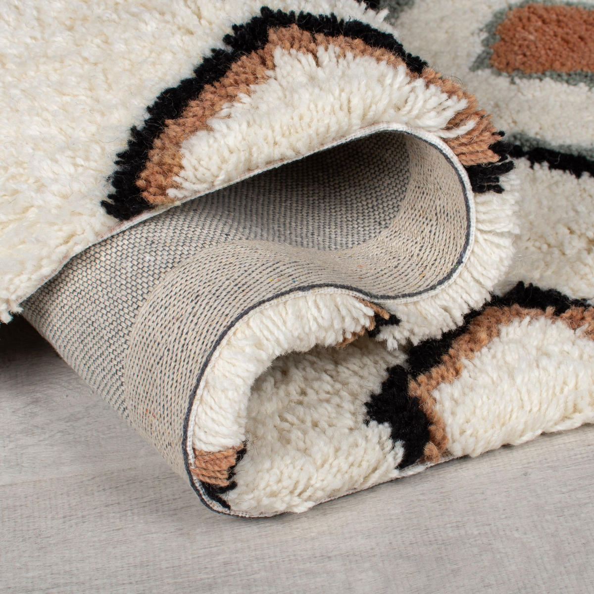 TEPPICH Hochflor Zottelig aus Wolle, Berber Stil, Shaggy Multicolor Rechteckig 120x170 - Multicolor, Textil (120/170cm) - KADIMA DESIGN