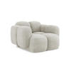 SESSEL Chenille Stoff Beige - Hellbraun/Schwarz, Holzwerkstoff/Kunststoff (120/72/115cm) - Makamii