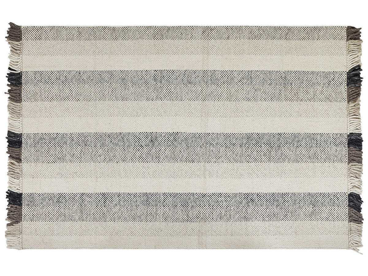 KURZFLOR-TEPPICH Emirler 230/160 cm - Weiß, Textil (160/230cm) - Beliani