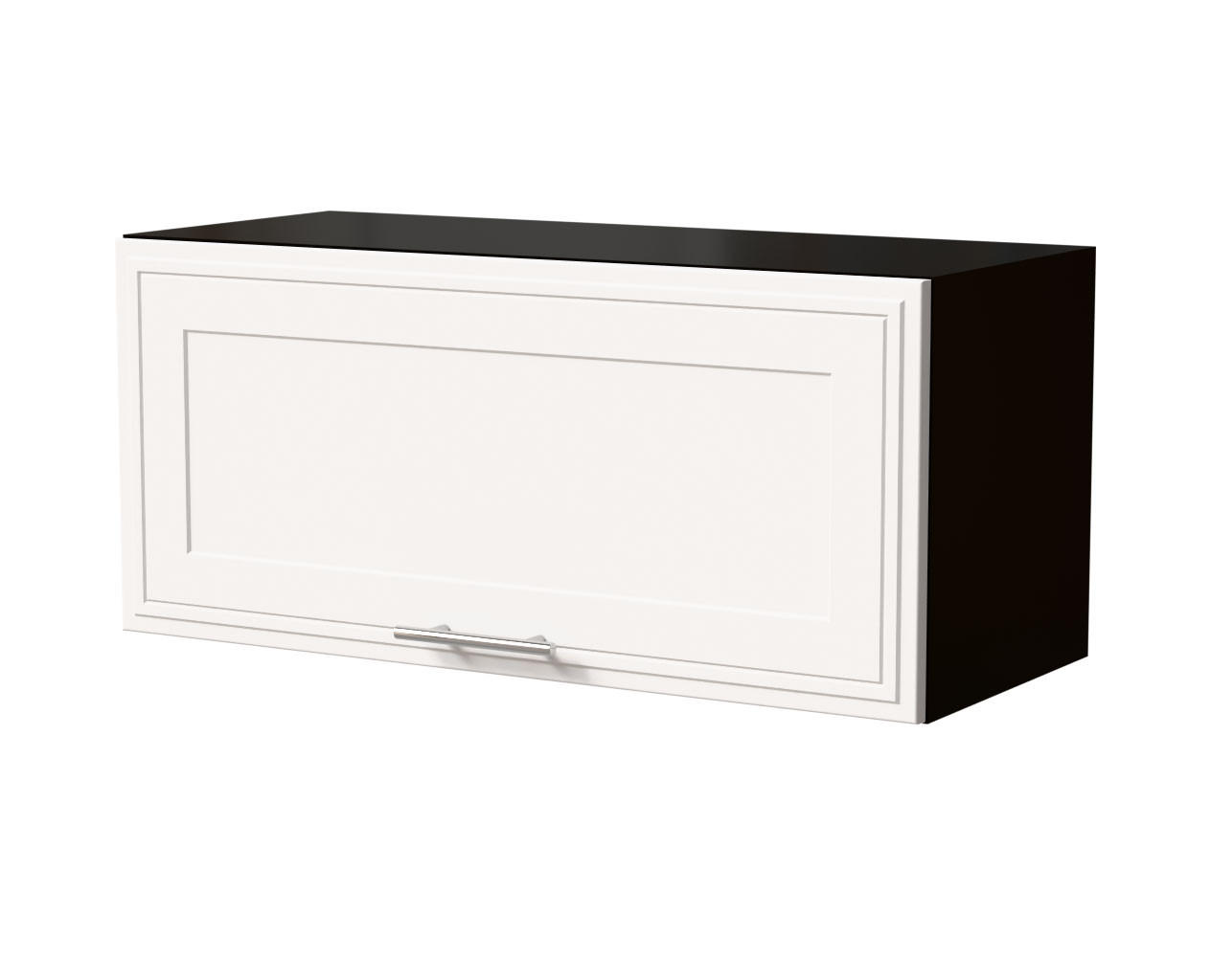 KLAPPHÄNGESCHRANK Salo W4B/80 Schwarz / Weiß Matt 80 / 32,5 / 36cm - mit Blum Aventos Klappenbeschlag - Schwarz/Weiß, Holz/Holzwerkstoff (80/36/32.5cm) - Feldmann-Wohnen