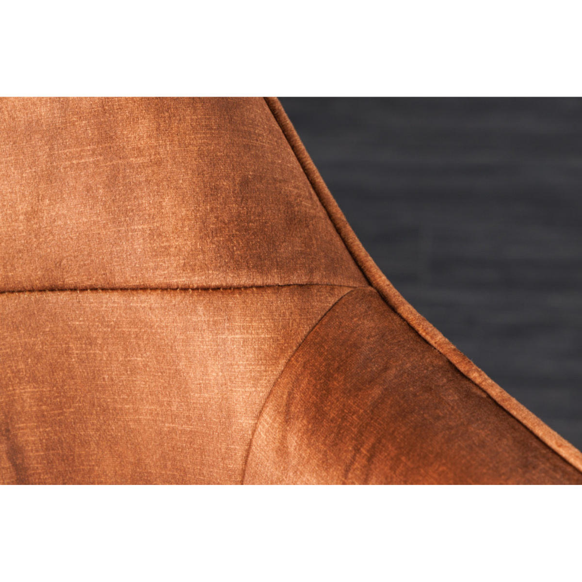 ARMLEHNSTUHL LOFT Samt Rost, Braun, Schwarz - Rostfarben/Schwarz, Textil/Metall (60/83/61cm) - riess-ambiente