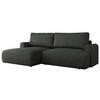 ECKSCHLAFSOFA TONO L Dunkelgrau Struktur - links - Dunkelgrau/Schwarz, Kunststoff/Textil (260/150cm) - MKS