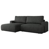 ECKSCHLAFSOFA TONO L Dunkelgrau Struktur - links - Dunkelgrau/Schwarz, Kunststoff/Textil (260/150cm) - MKS