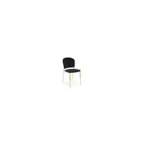 POLSTERSTUHL GLORIA 47/56/85 cm Schwarz/Gold - Goldfarben/Schwarz, Textil/Metall (47/85/56cm) - Lookway