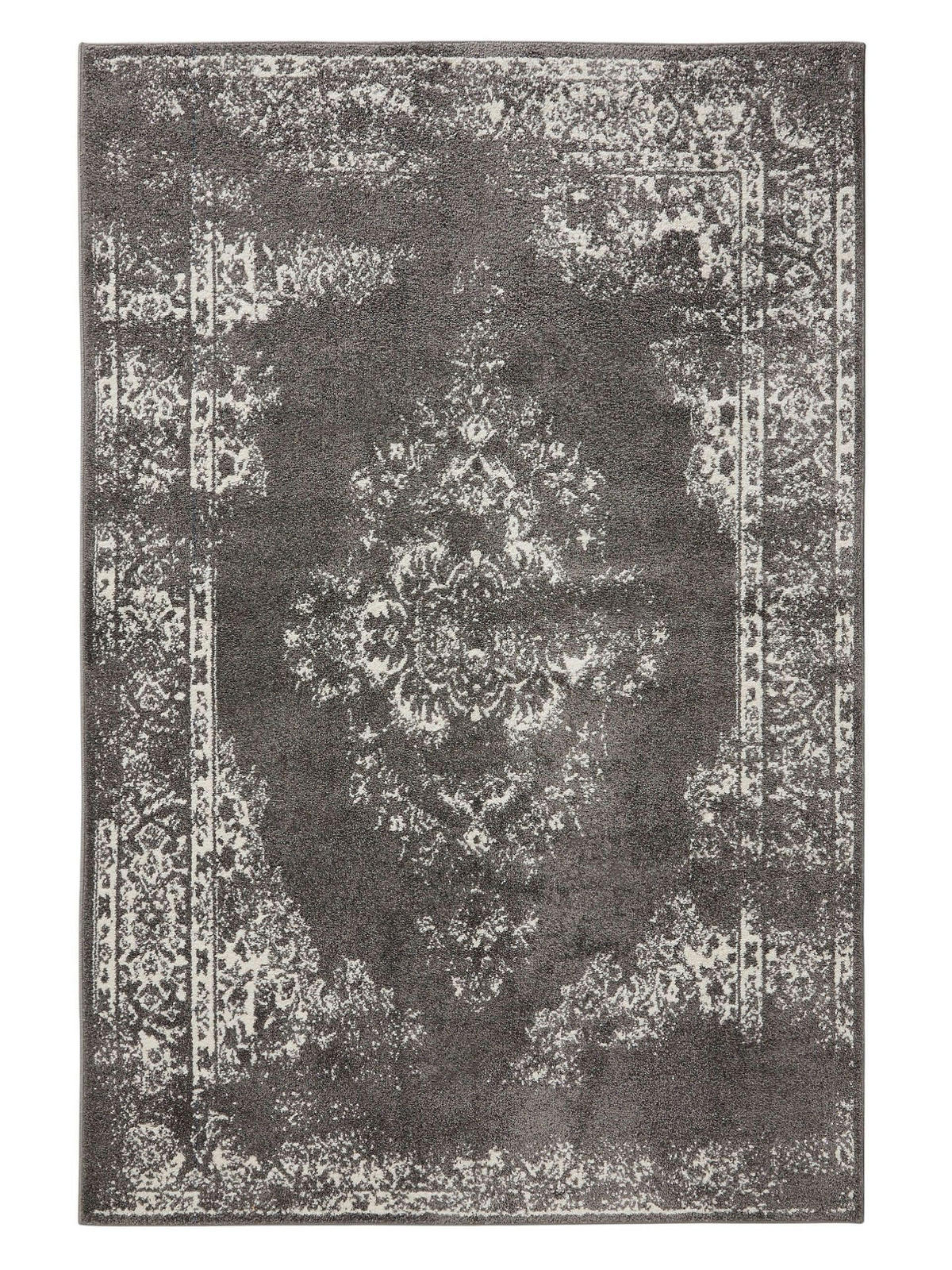 VINTAGE-TEPPICH Sia 200/300 cm - Grau, Kunststoff (200/300cm) - benuta