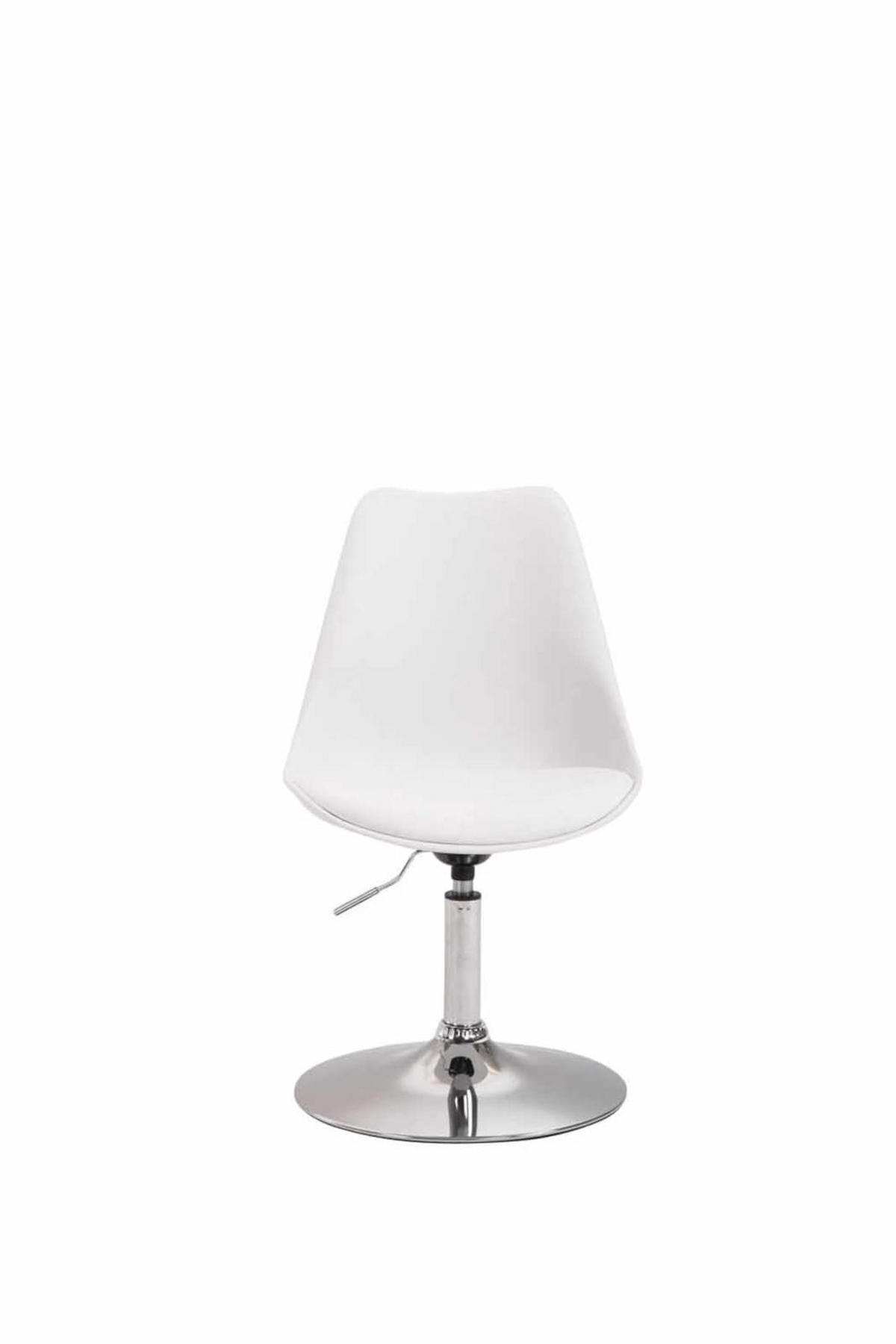 DREHSTUHL 4er Set Kunststoff weiß - Chromfarben/Weiß, Kunststoff/Metall (48/76/57cm) - CLP