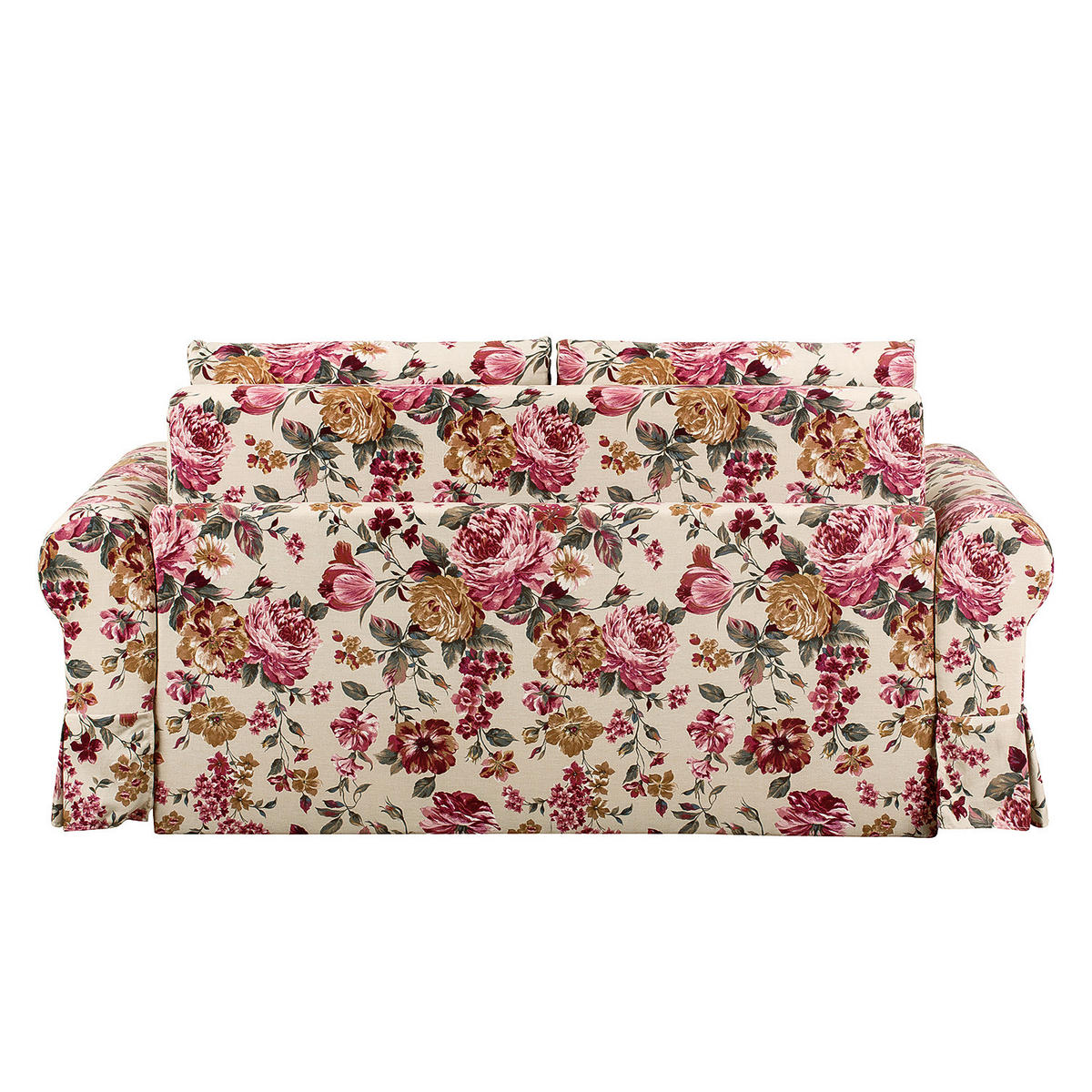 SCHLAFSOFA mit Husse - Beige/Rot, Textil (165/90/90cm) - home24