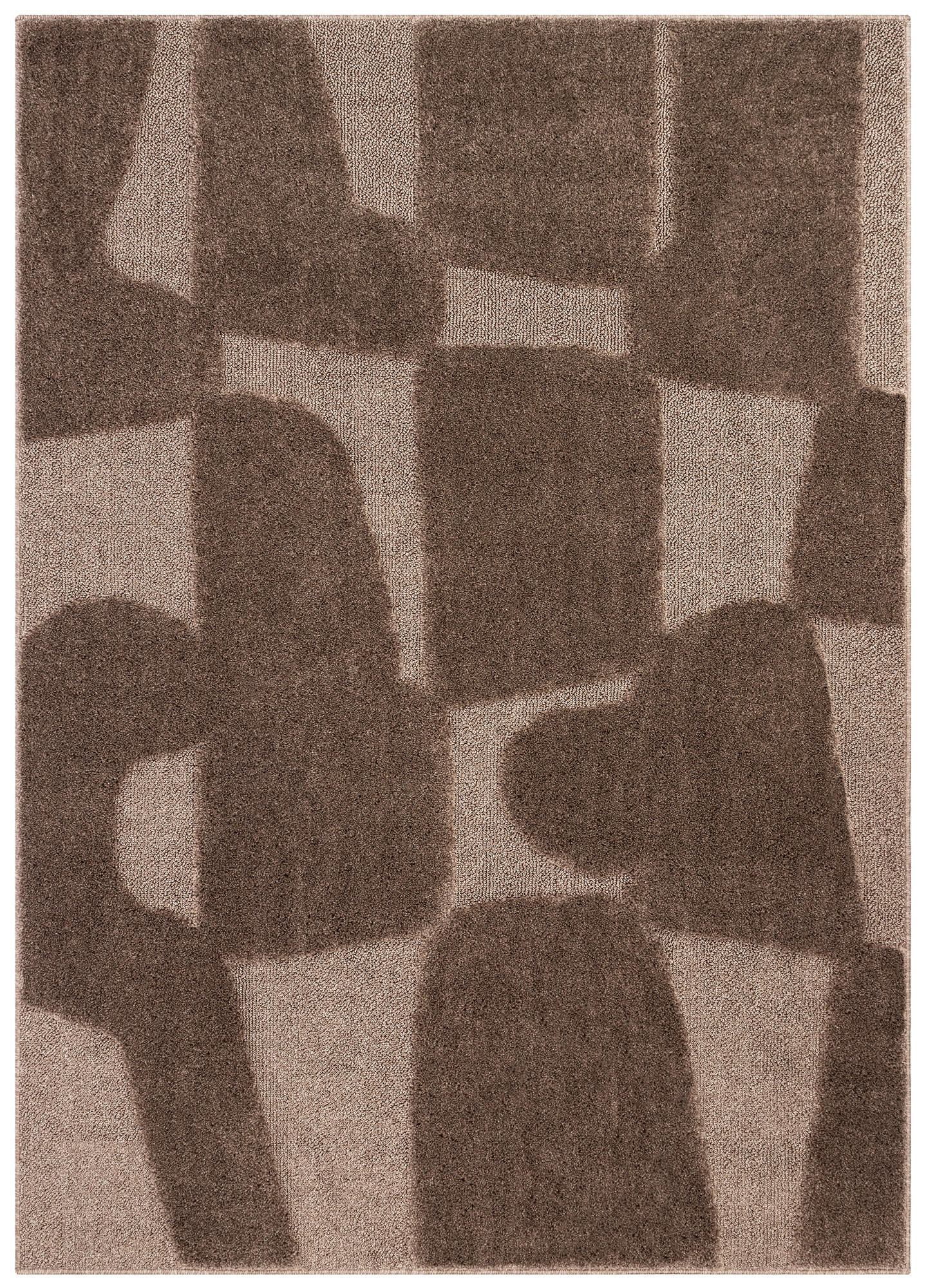 Tapiso Kurzflorteppich Taupe 140x200 cm