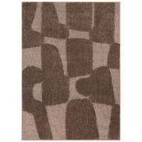 KURZFLORTEPPICH RELIEVO taupe abstrakt 3D-Struktur 140/200 cm - Taupe, Textil (140/200cm) - Tapiso