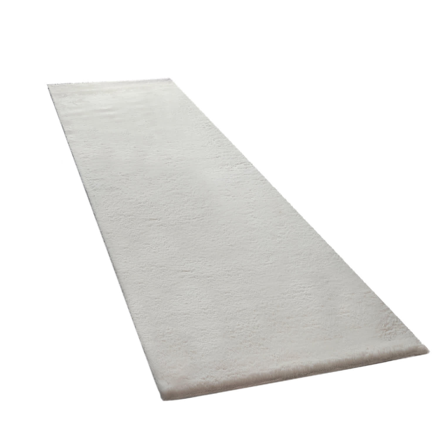 TEPPICH Hochflor Unifarben schmutzabweisend Creme Läufer 80x300 - Creme, Textil (80/300cm) - KADIMA DESIGN