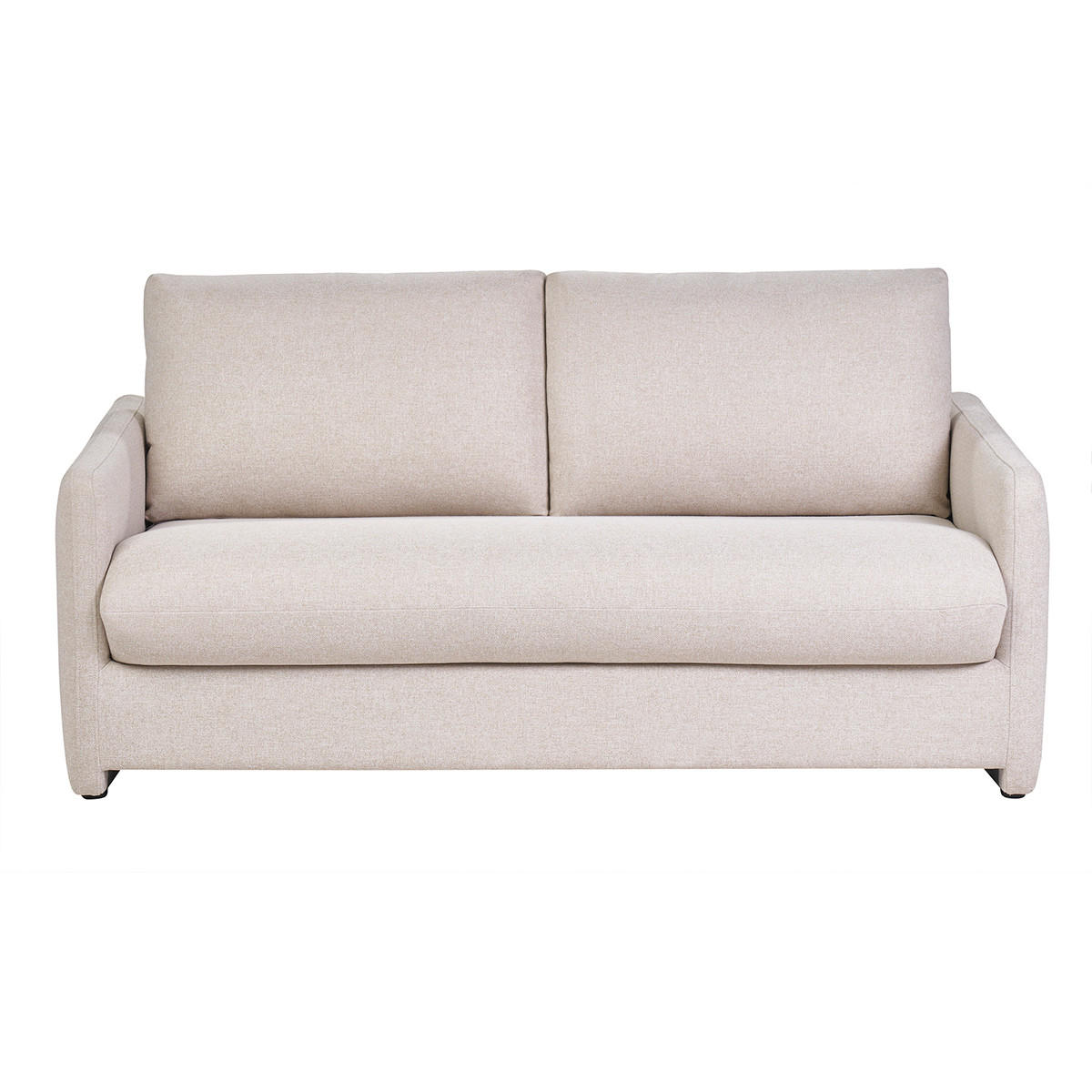 SCHLAFSOFA 2-Sitzer Stoff Beige PAULIN - Beige, Textil (96/80/160cm) - Miliboo