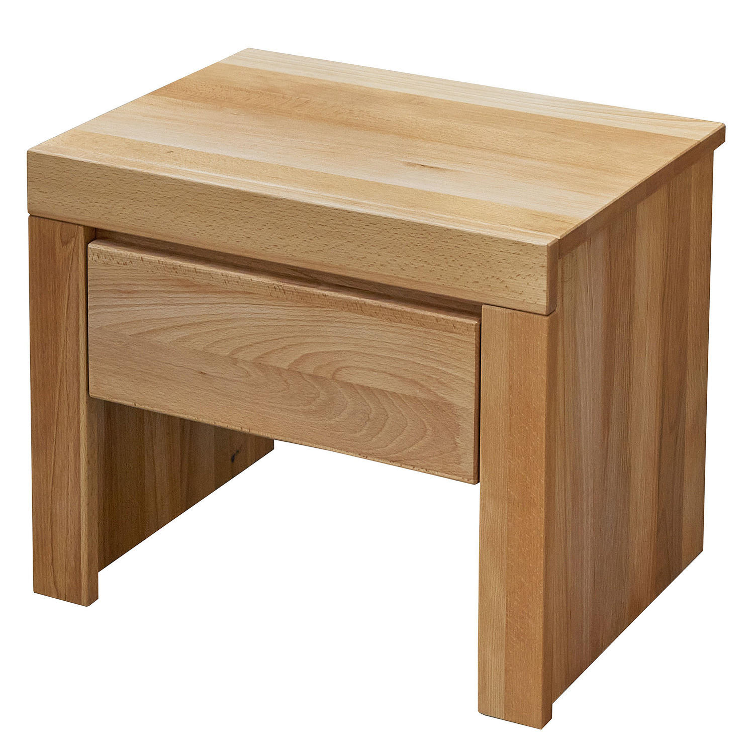 MASSIVE NACHTKOMMODE - Buche - Buchefarben, Holz (50/41/37cm) - home24
