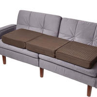 SOFA-AUFLAGE Velours braun 150/50/10 cm – langes Sitzkissen orthopädisch - Braun, Textil (150/50/10cm) - Homescapes