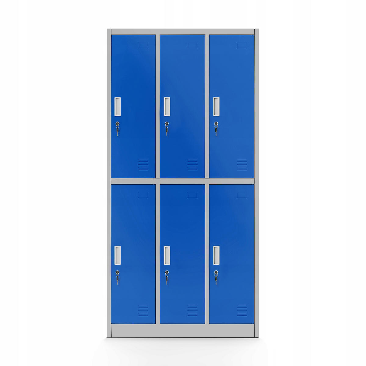 SCHLIESSFACHSCHRANK IGOR - Blau/Grau, Metall (90/185/45cm) - Jan Nowak