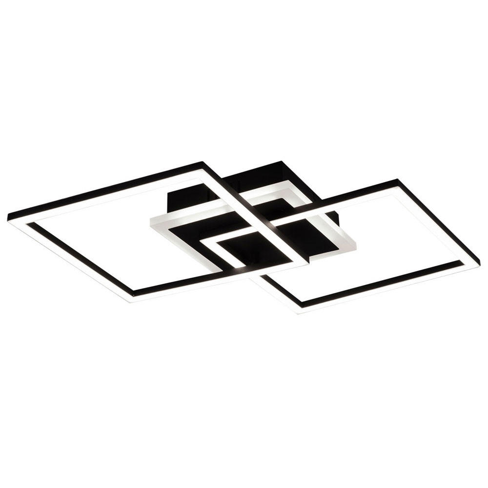 LED DECKENLEUCHTE Venida Metall Schwarz - Schwarz, Metall (57/35/7cm)