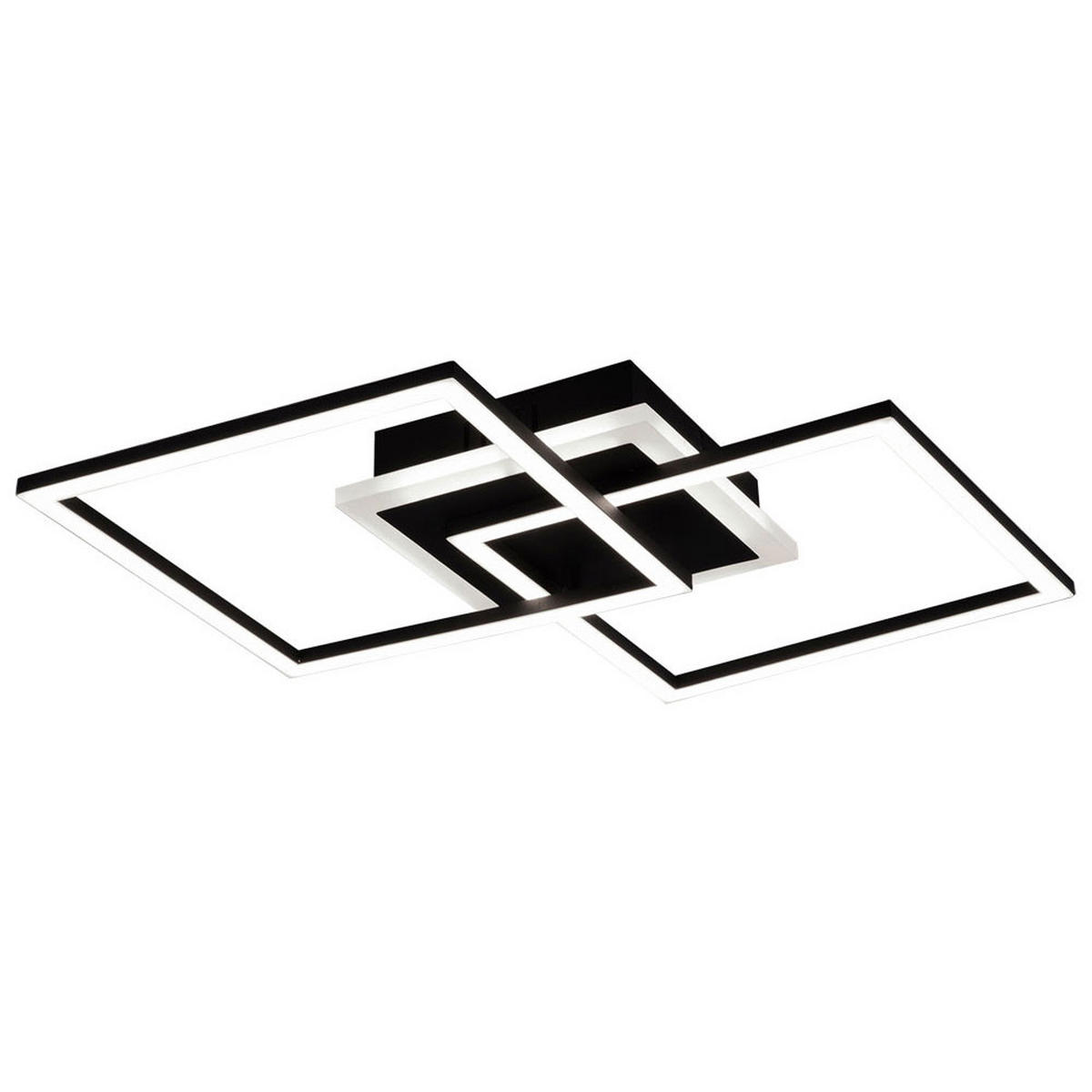 LED DECKENLEUCHTE Venida Metall Schwarz - Schwarz, Metall (57/35/7cm)