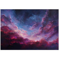 FOTOTAPETE Wolken Himmel Lila 400x280 cm - Multicolor, Papier (400/280cm) - Wallarena