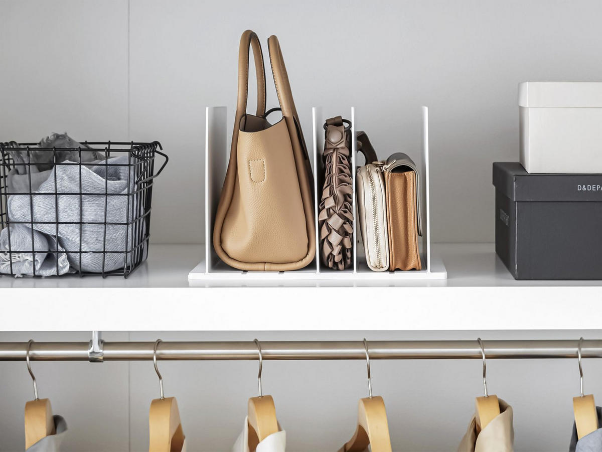 TASCHEN-ORGANIZER Smart weiß 31/21/24 cm (2er Set) - Weiß, Kunststoff (31/21/24cm) - Yamazaki