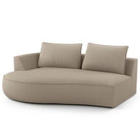 OTTOMANE - modular - Beige/Schwarz, Kunststoff/Textil (196/82/146cm) - home24