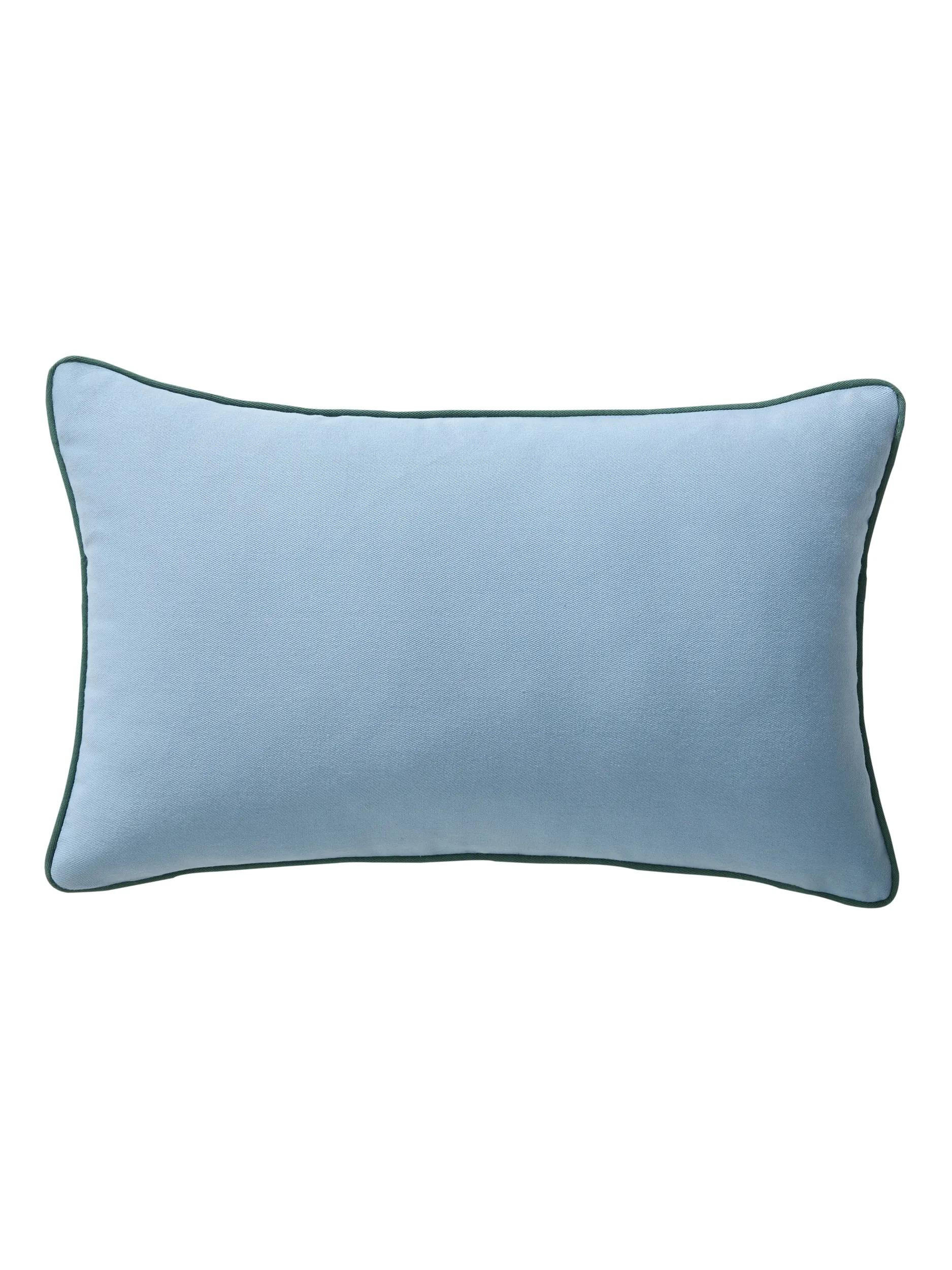 KISSEN Ines Blau/Grün 30/50 cm - Blau/Grün, Textil (50/30/15cm) - benuta